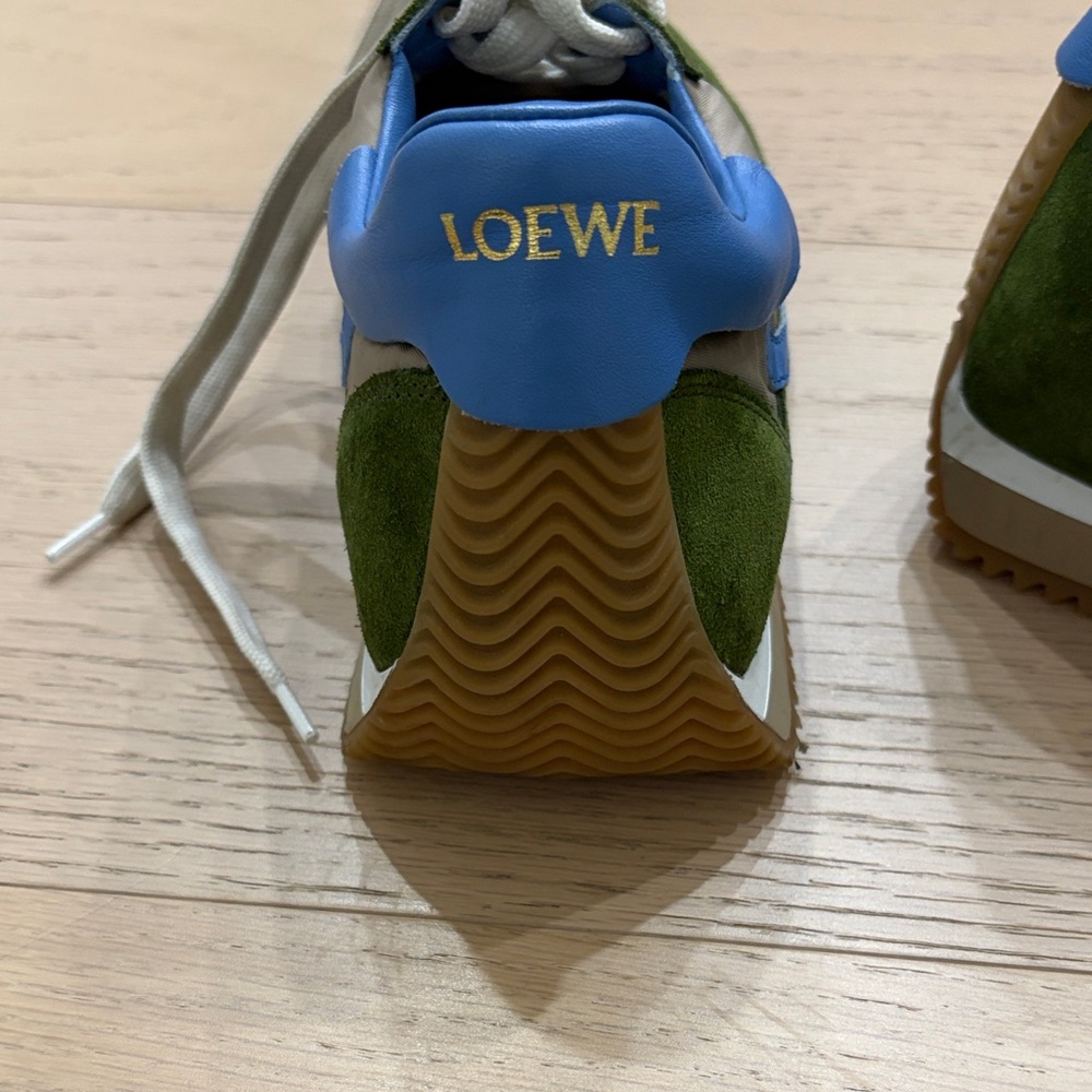 LOEWE Stylish Green and Blue Womens Sneakers Size 38 - Picture 3 of 5
